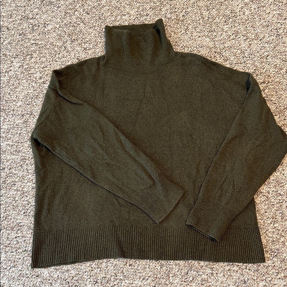 Treasure & Bond Dark Olive Turtleneck Pullover